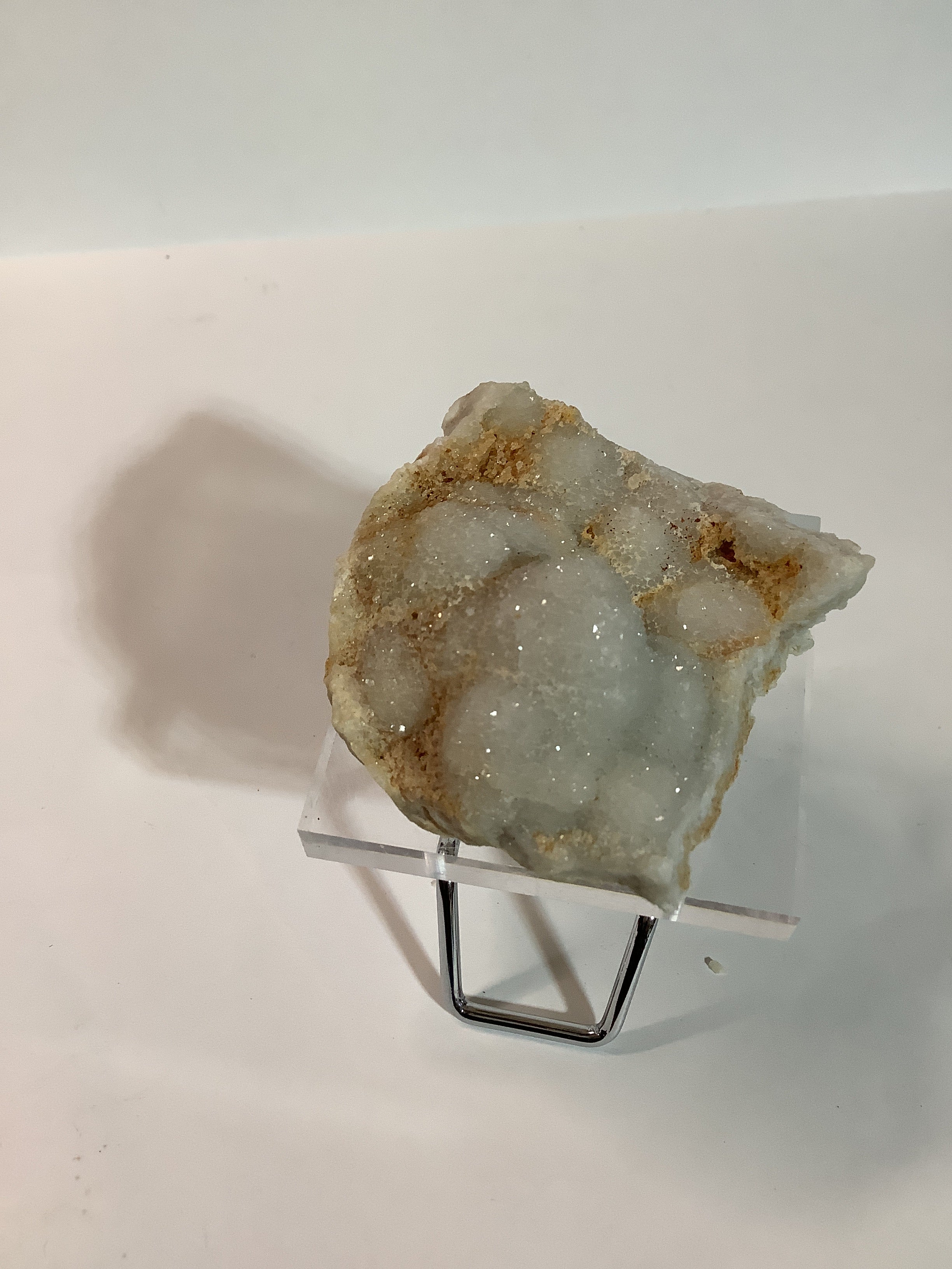 Missouri Druzy Quartz on Lacy Agate - Specimen #5