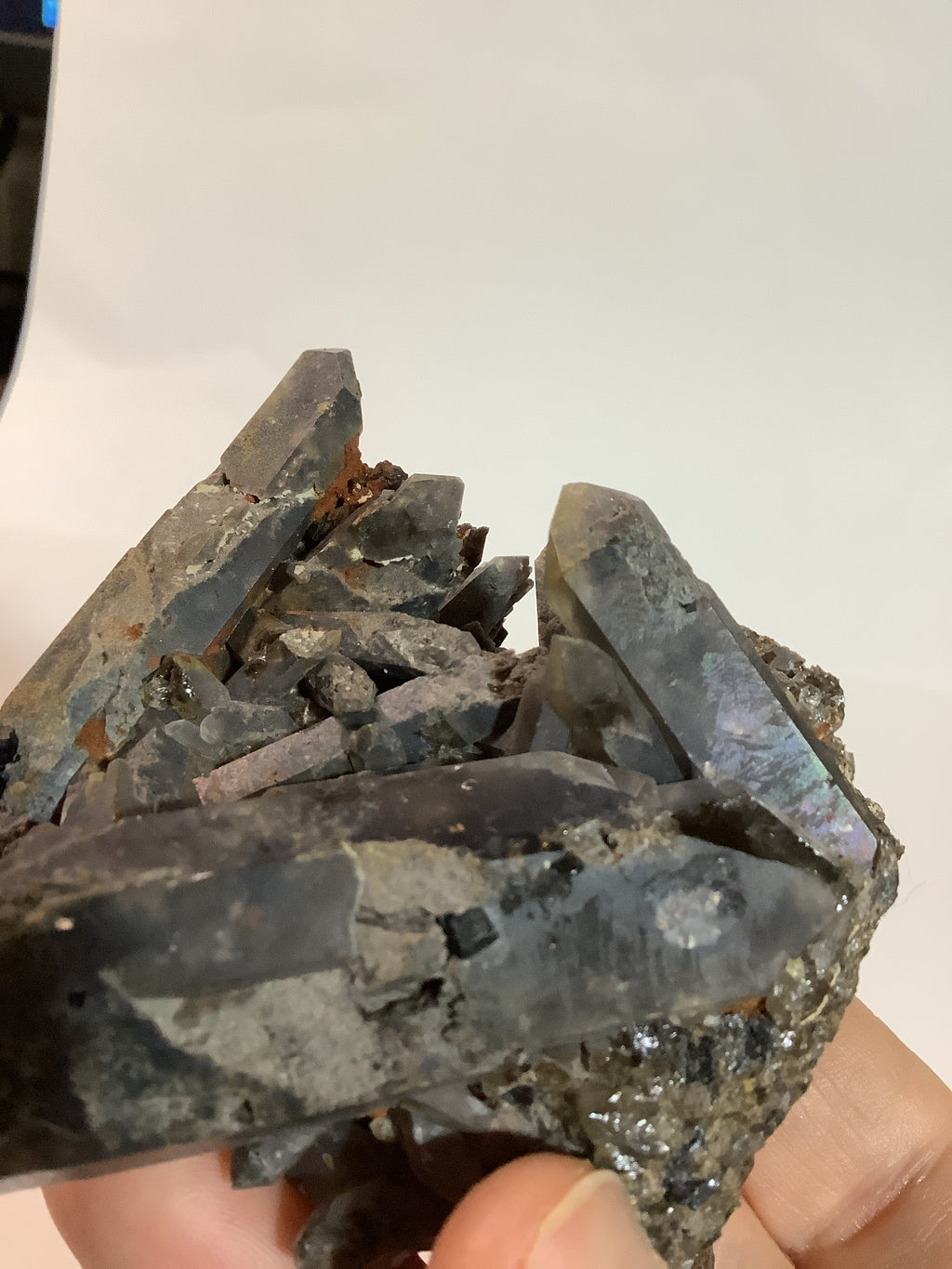 Arkansas Smoky Quartz Cluster with Rare Brookite - Specimen #5