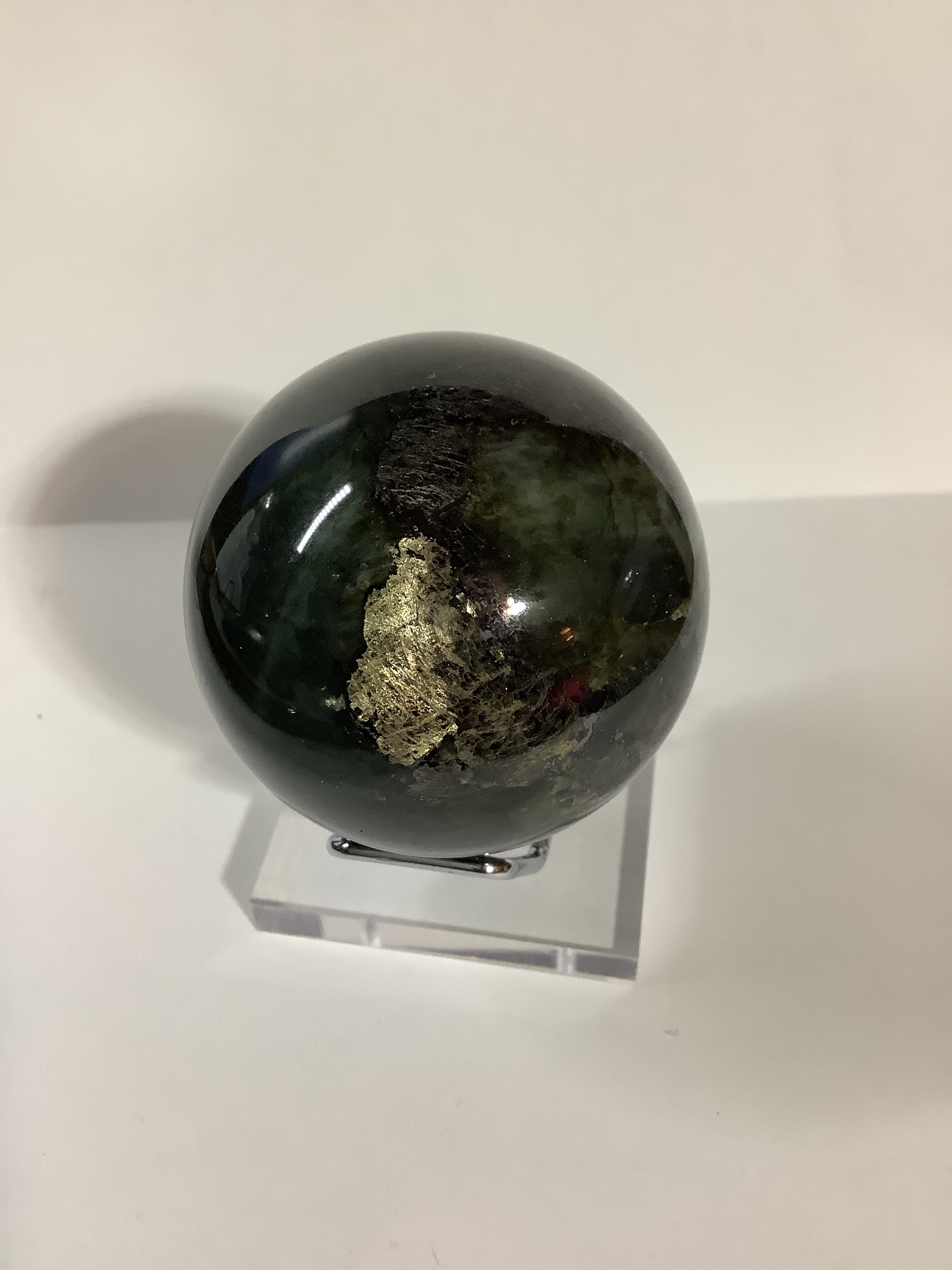 Labradorite Sphere with Gold, Blue, Purple and Red Flashes
