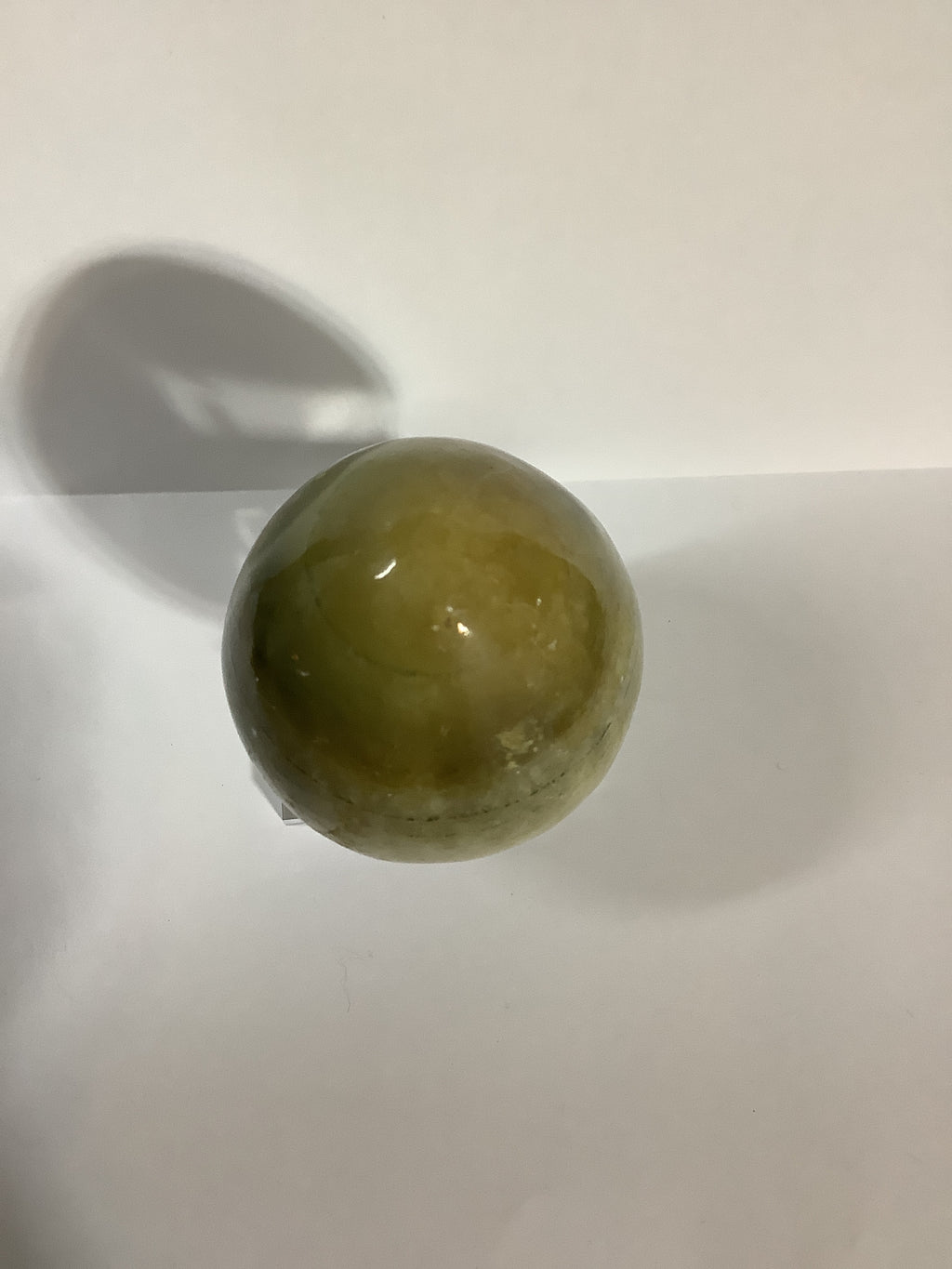 Afghan Onyx Carved Egg - Olive Green