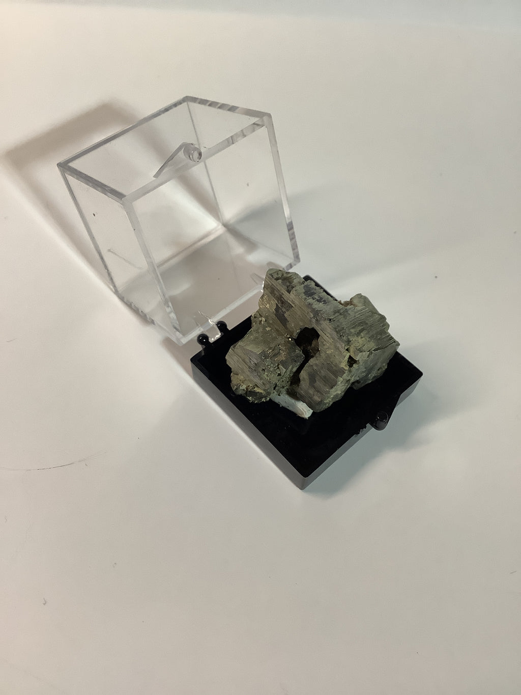Arkansas Pyrite Cube in Acrylic Display Case - Specimen #4