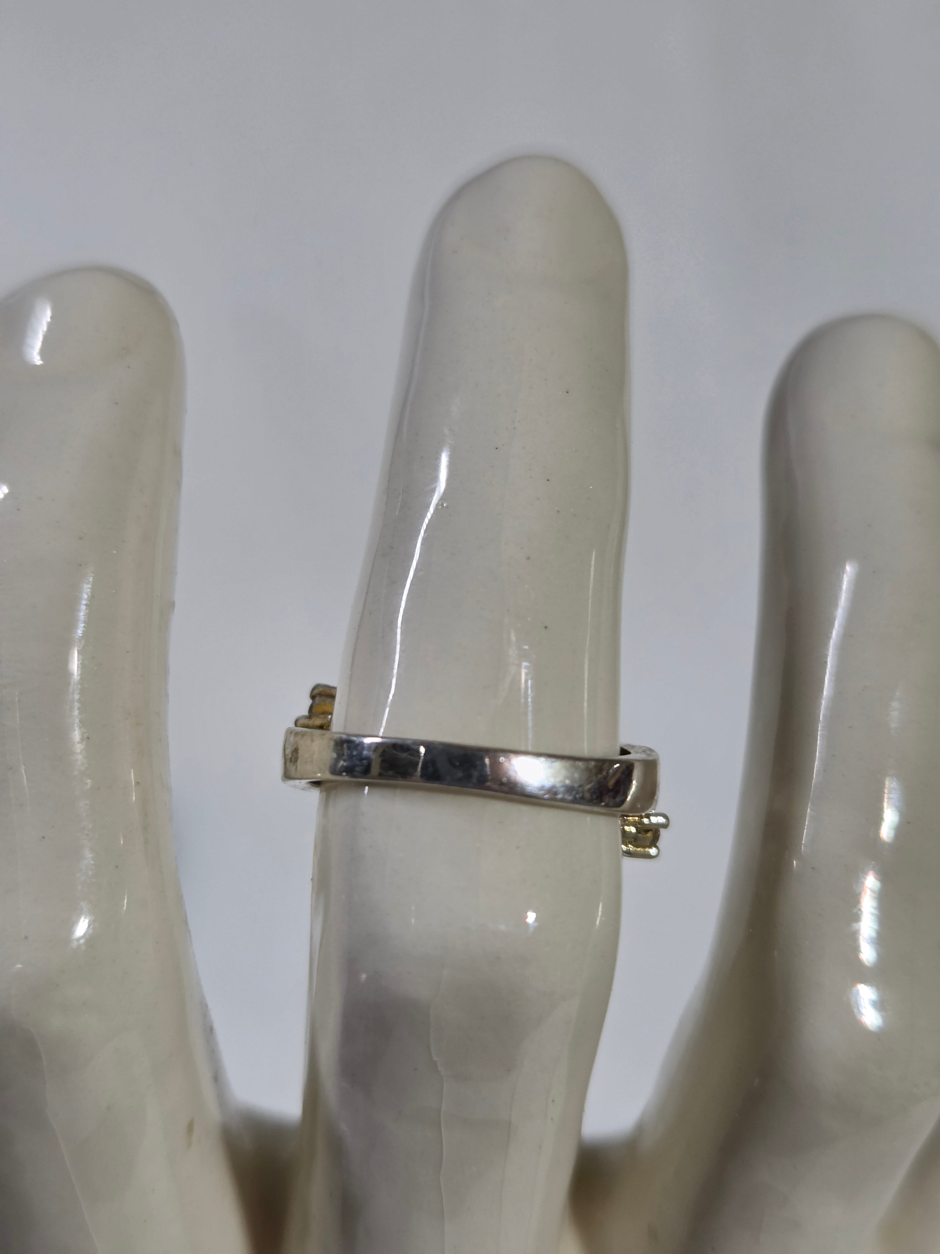 Deep Blue Sapphire-Style Halo Ring – Specimen 4 | Size 6 | Silver-Tone Costume Jewelry