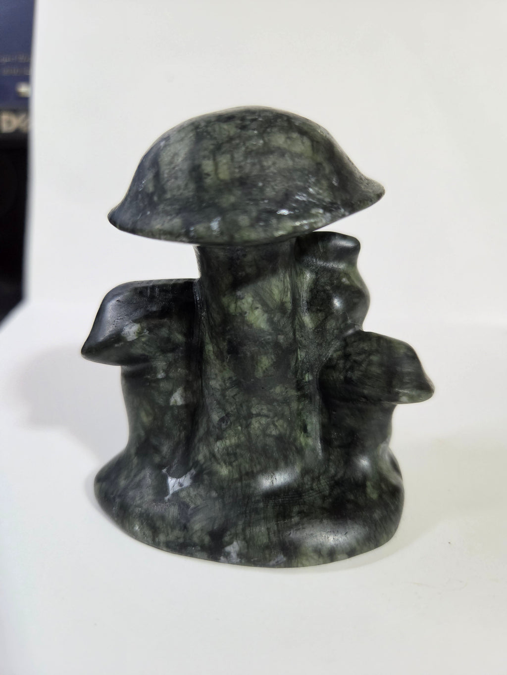 Green Jade Snail and Mushroom Carving A