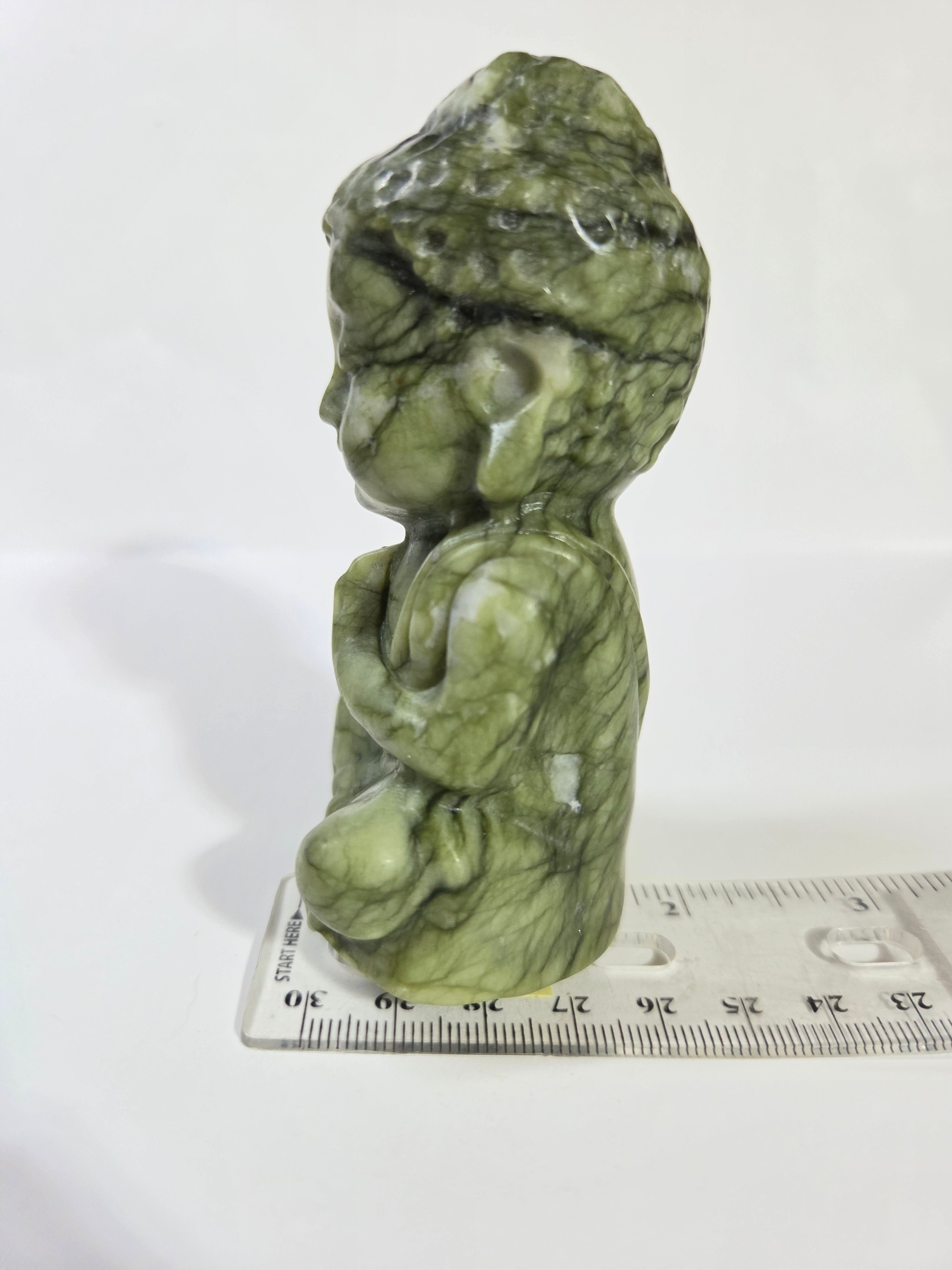 Green Jade Baby Buddha B