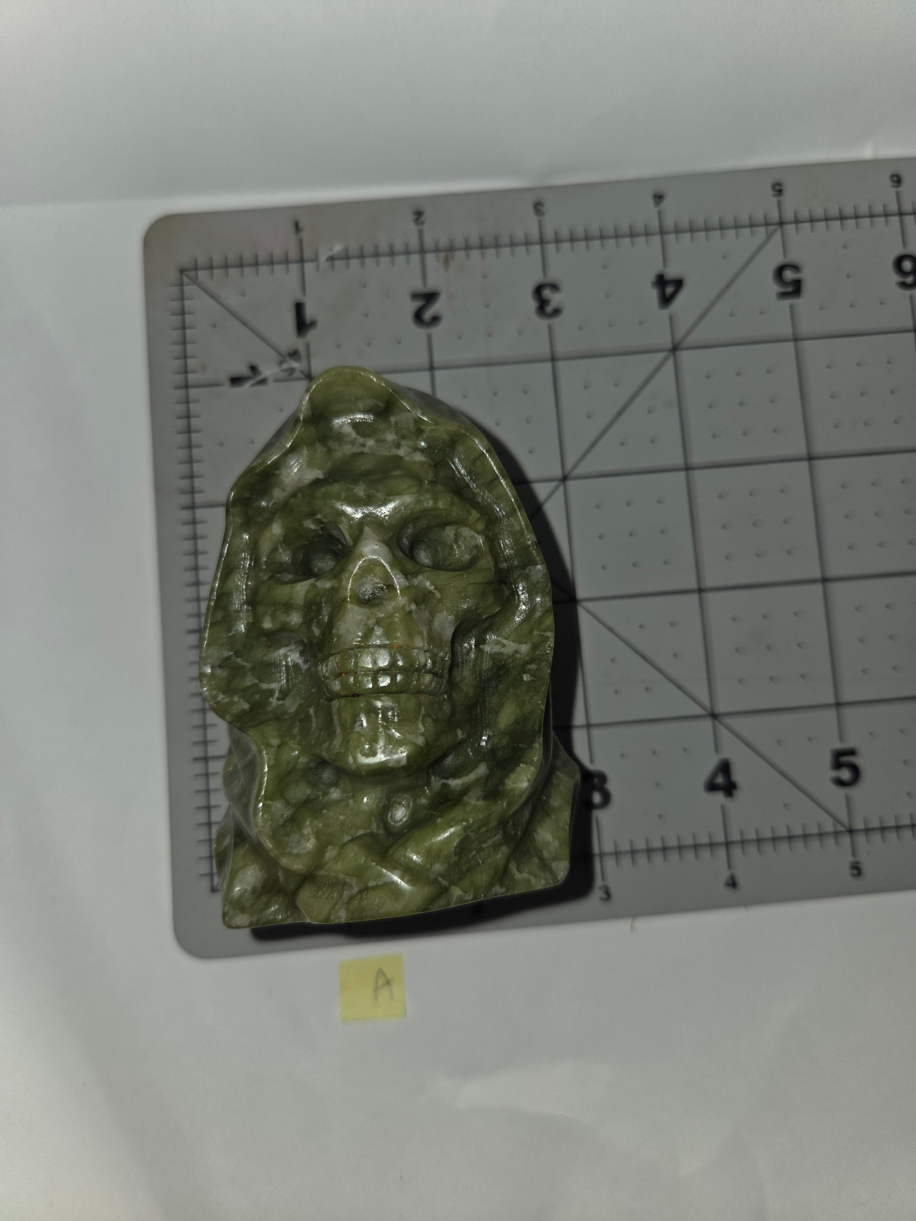 Green Reaper Skull Carving A