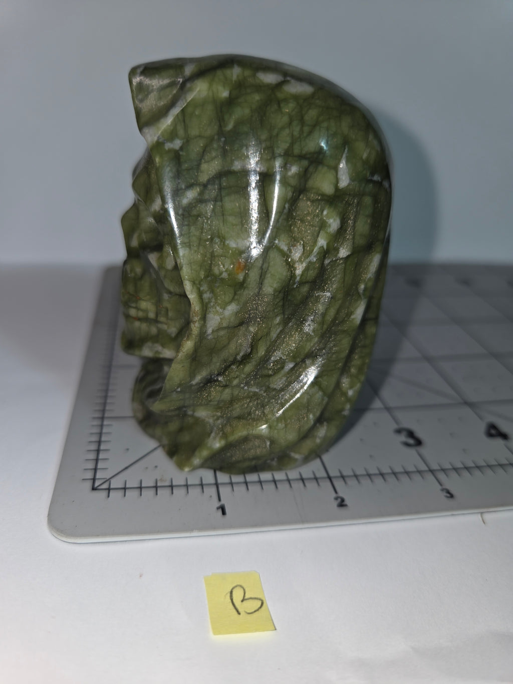 Green Reaper Skull Carving B