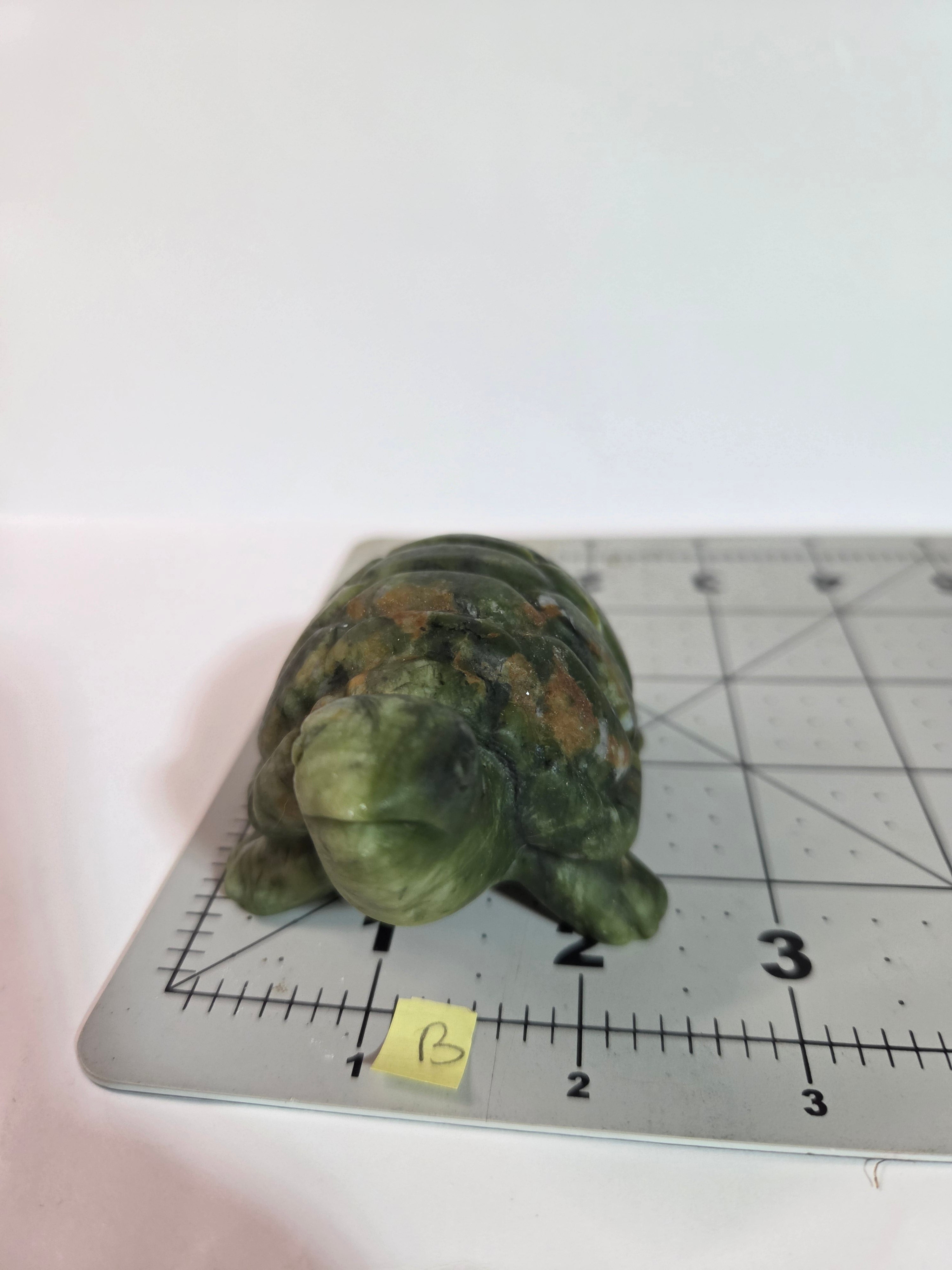 Green Jade Turtle Carving - Specimen B