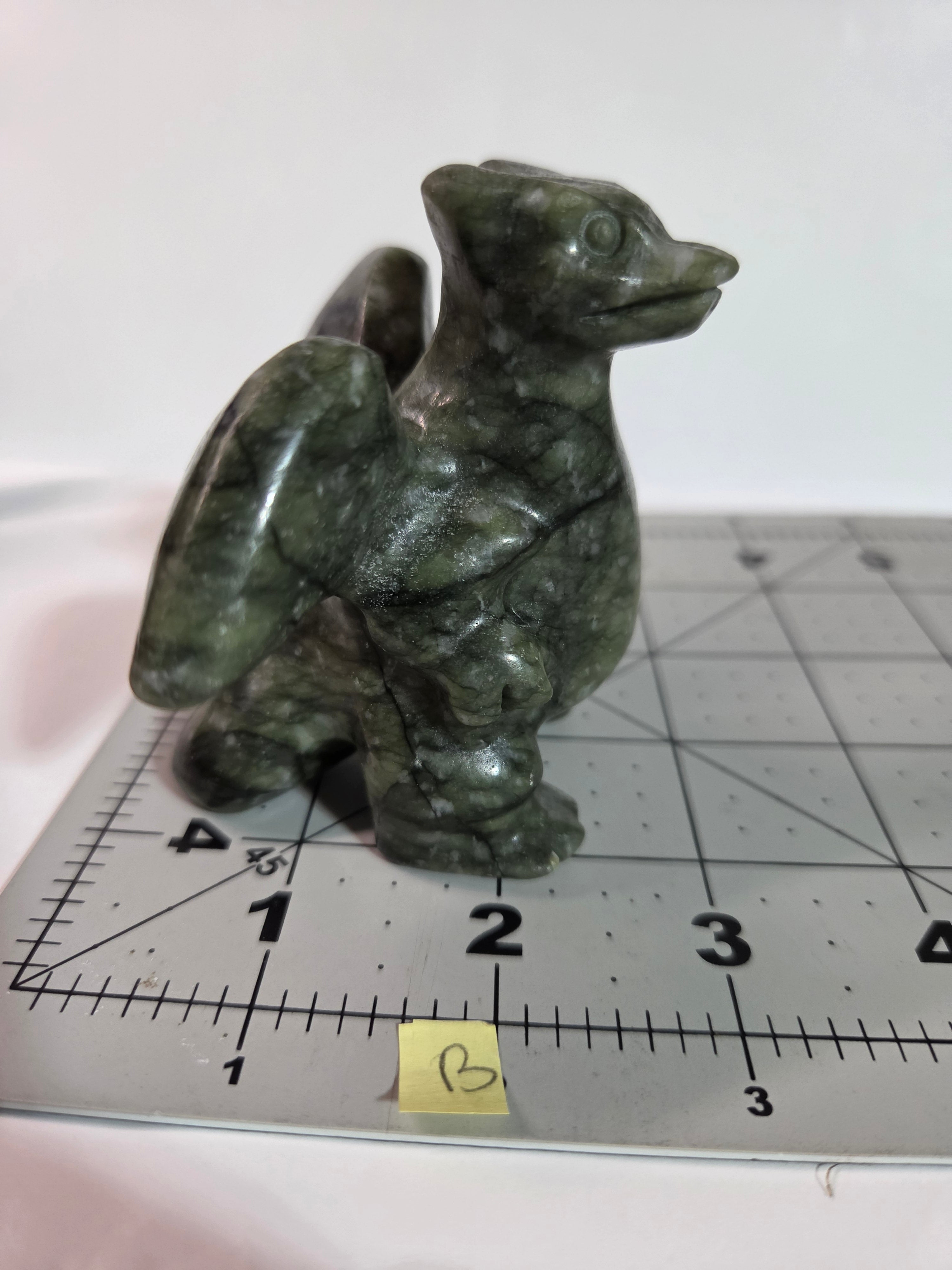 Green Jade Pokémon Charizard Carving - Specimen B