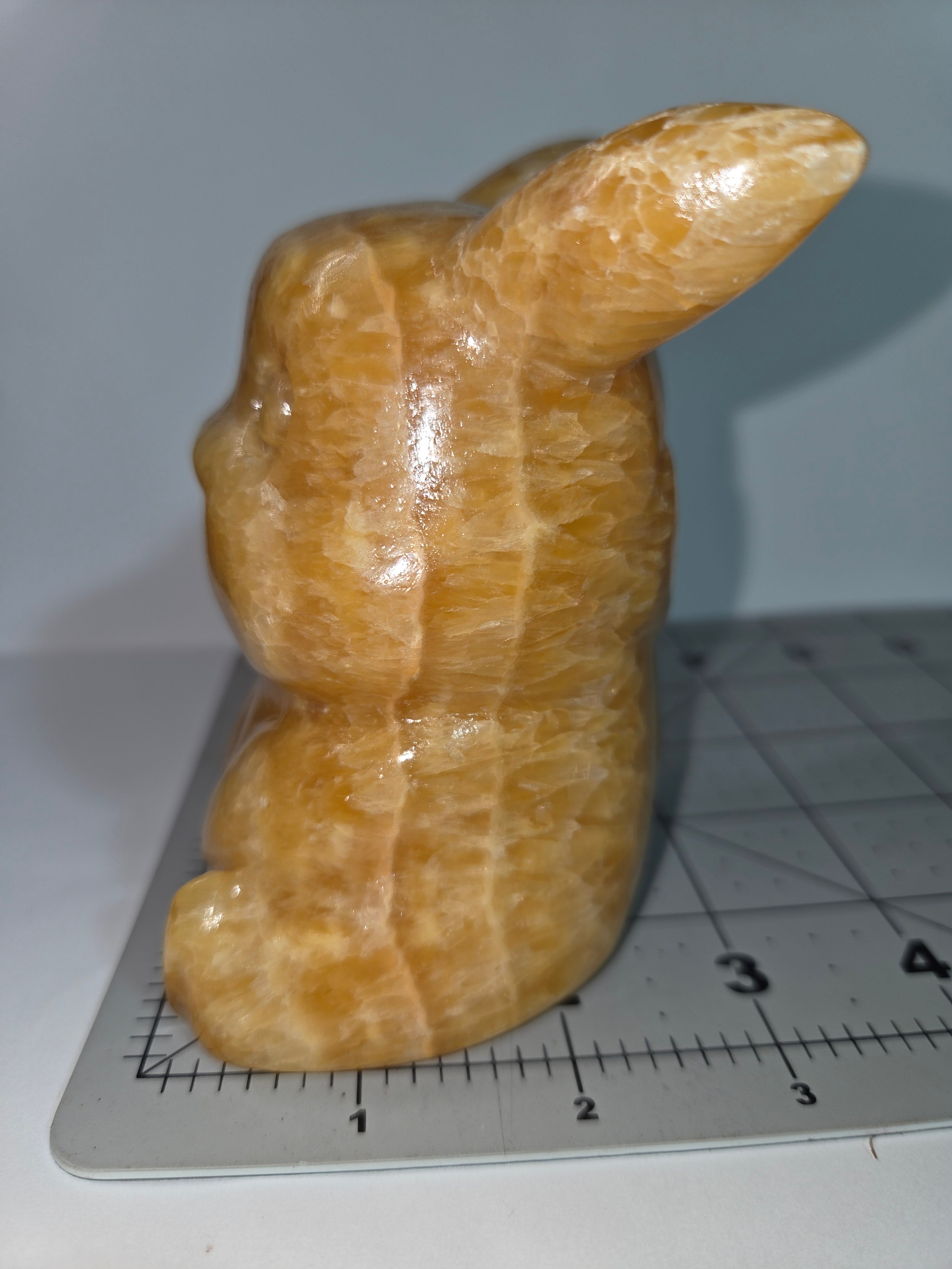Honey Calcite Pikachu Carving